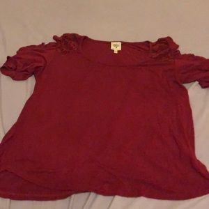 Self Esteem shoulder cut top